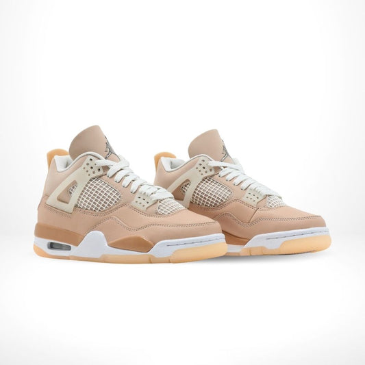 Air Jordan 4 Retro Shimmer Metallic Silver Orange